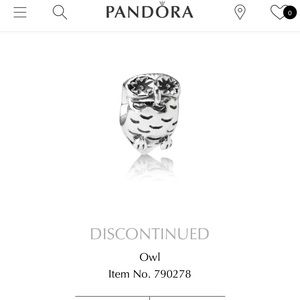 PANDORA discontinued owl charm